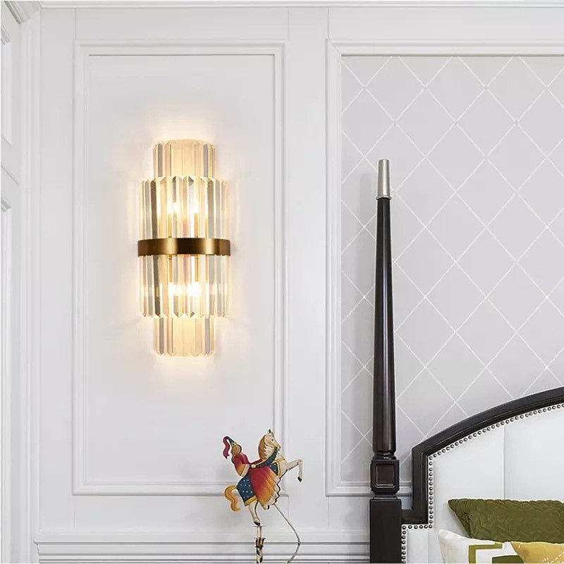 Luxury Wall Light with Layered Glass and Gold Finish