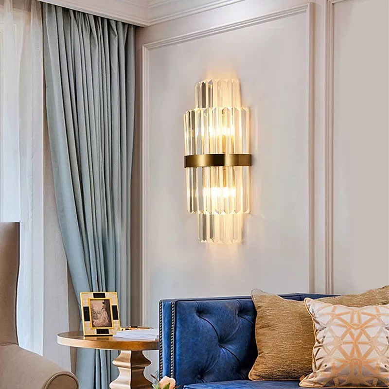 Luxury Wall Light with Layered Glass and Gold Finish