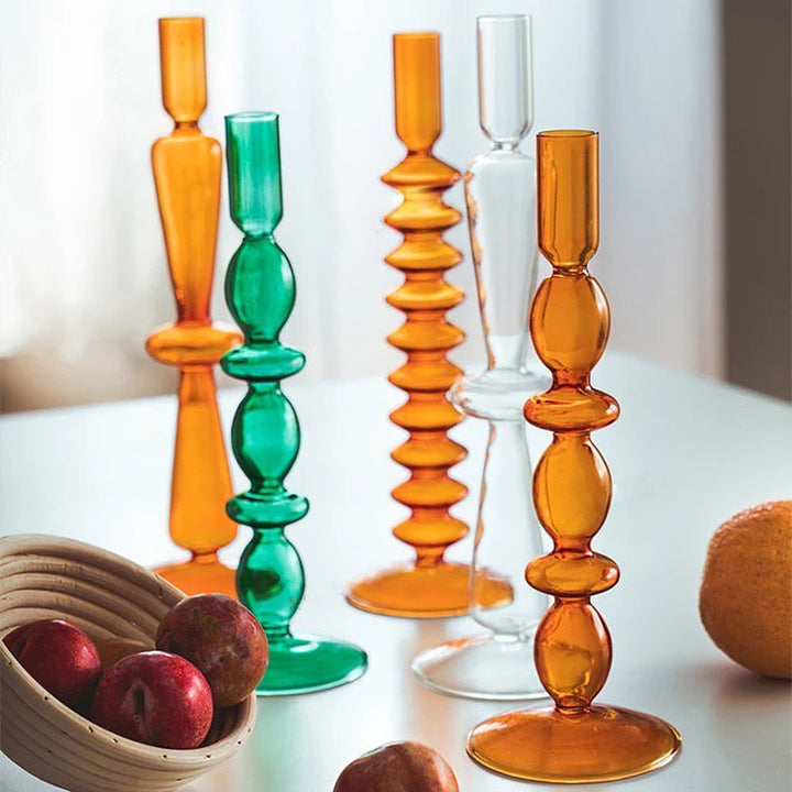 Modern Artistic Glass Candle Holder Set of 6