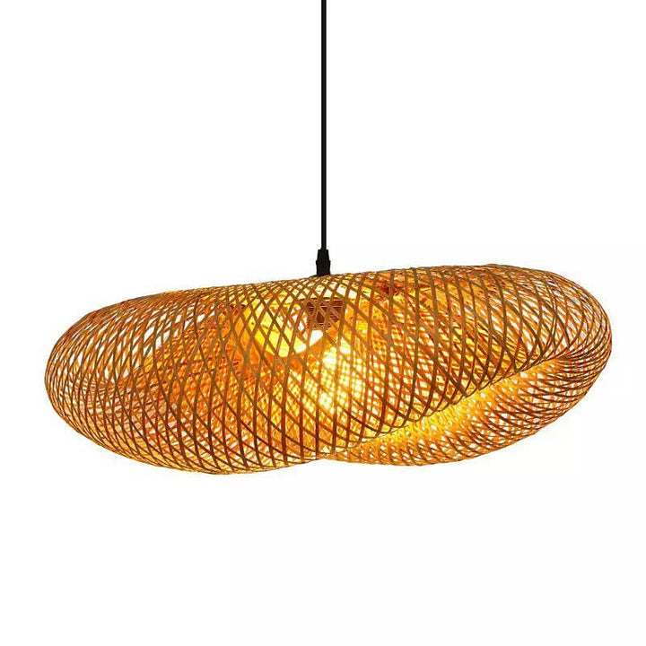 Artistic Woven Mesh Pendant & Floor Lamps - Gold Finish