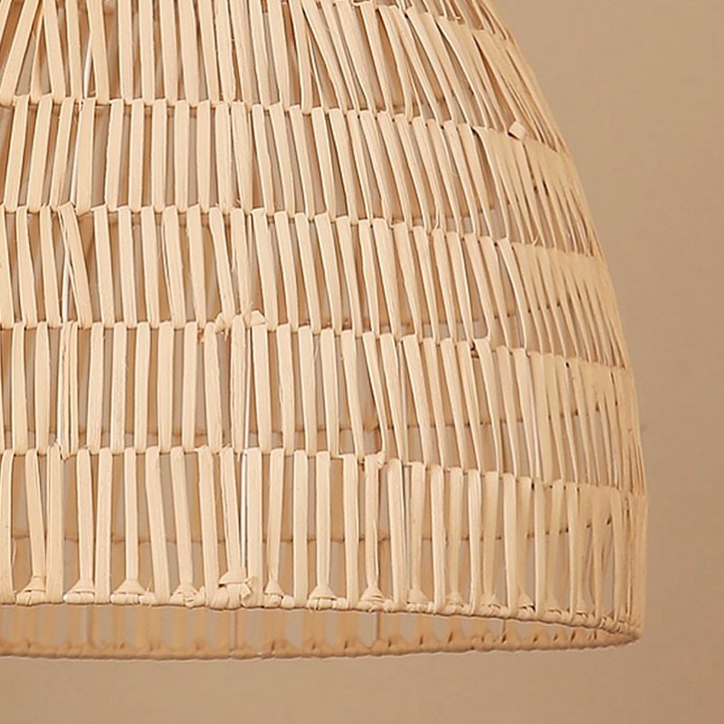 Rustic Pendant Light with Woven Natural Material - Scandinavian Design