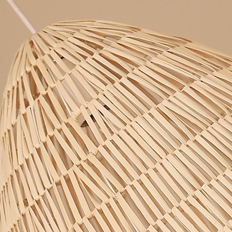 Rustic Pendant Light with Woven Natural Material - Scandinavian Design