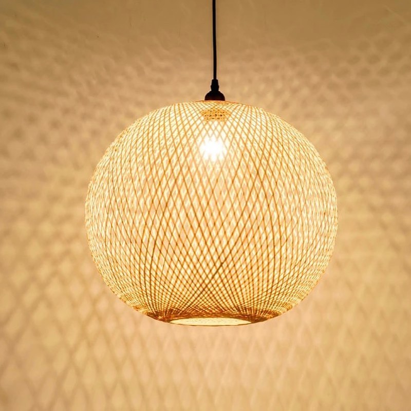 Woven Bamboo Pendant Light