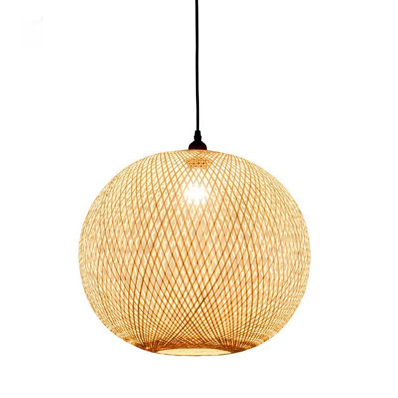 Woven Bamboo Pendant Light