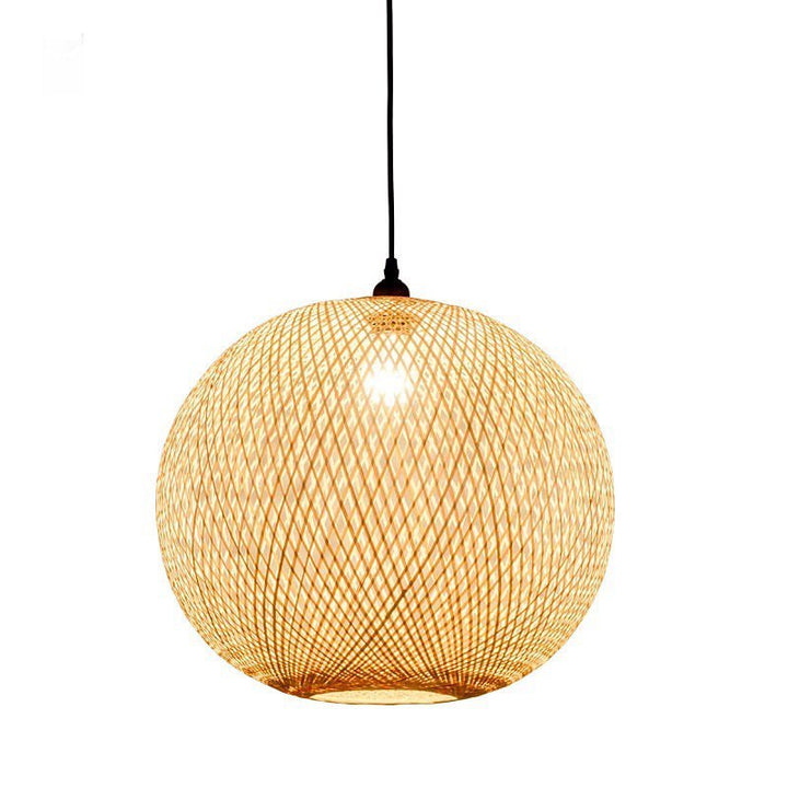 Woven Bamboo Pendant Light