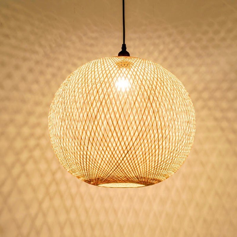 Woven Bamboo Pendant Light