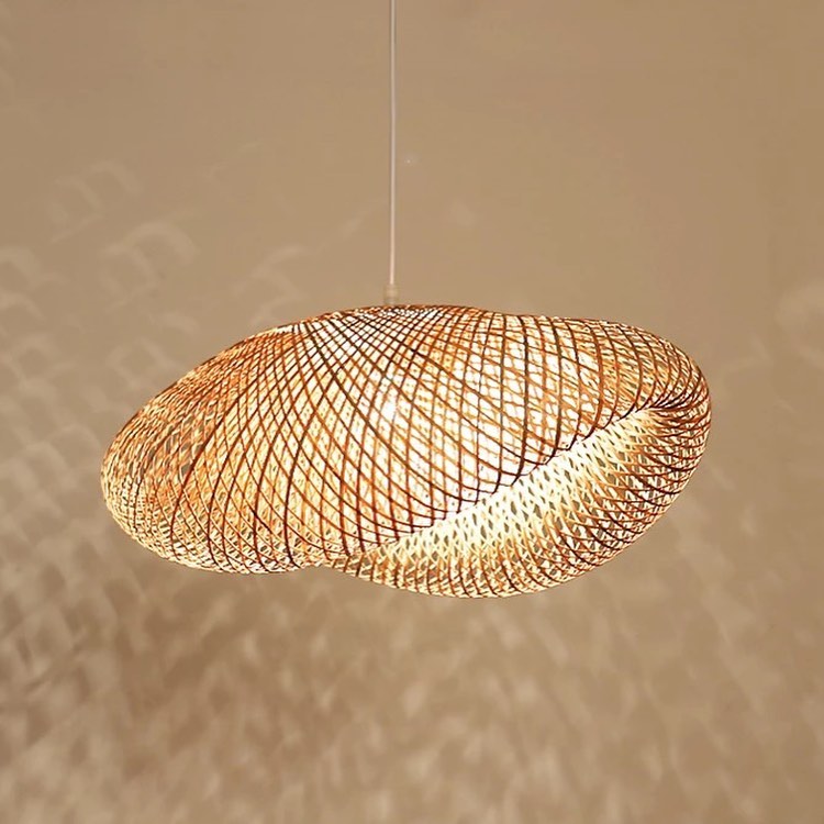 Artistic Woven Mesh Pendant & Floor Lamps - Gold Finish