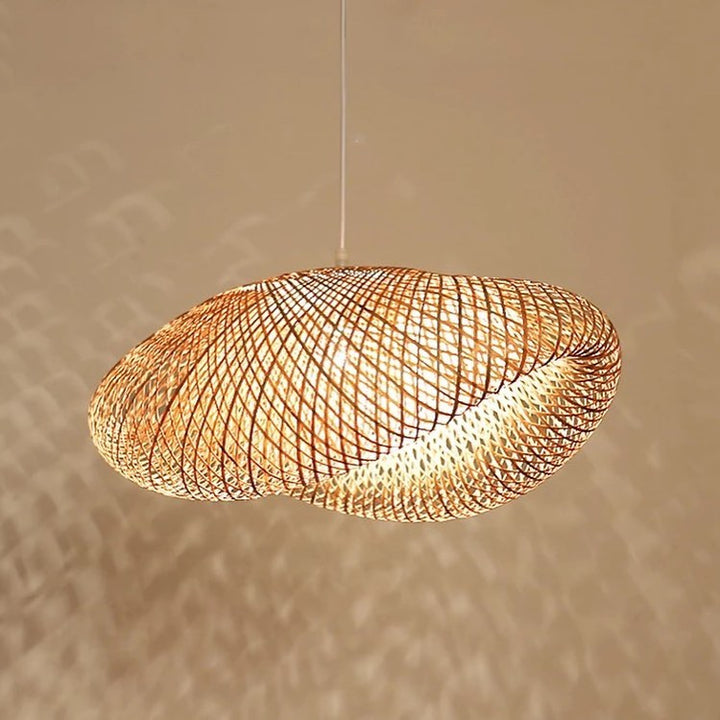 Artistic Woven Mesh Pendant & Floor Lamps - Gold Finish