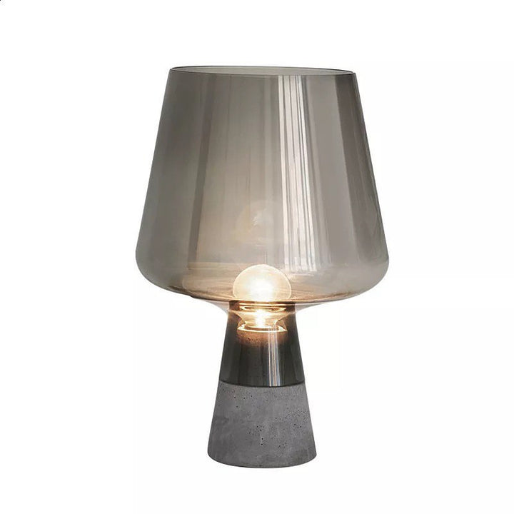 Modern Glass Table Lamps with Concrete Base - Minimalist Design