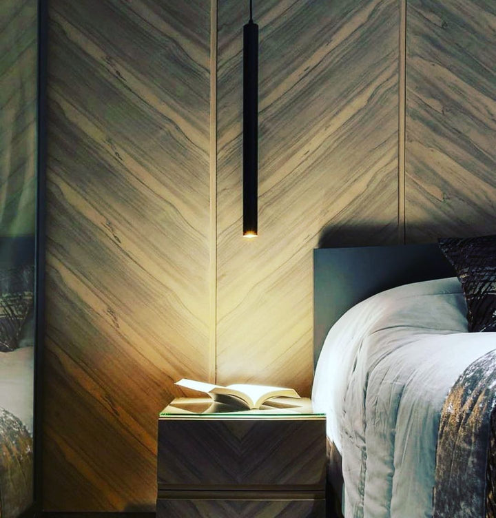 Modern LED Black Pendant Light - Minimalist Design for Bedrooms