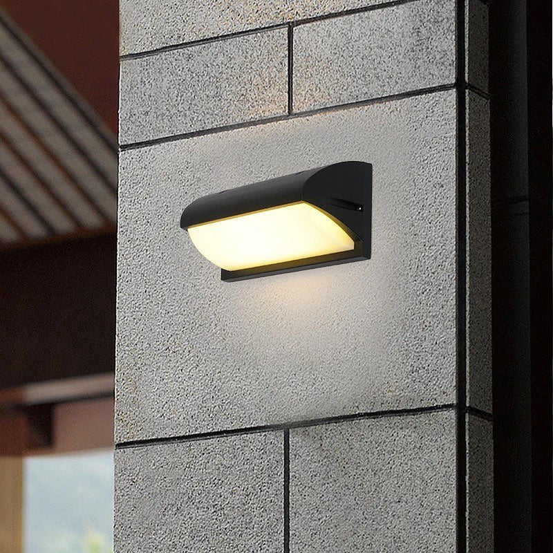 Moder LED Outdoor Wall Light with Black Finish