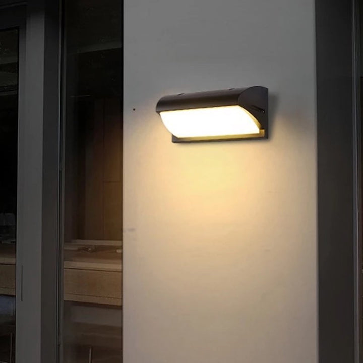 Moder LED Outdoor Wall Light with Black Finish