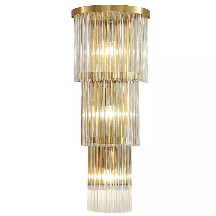 Luxury Wall Light with Gold Frame and Crystal Accents