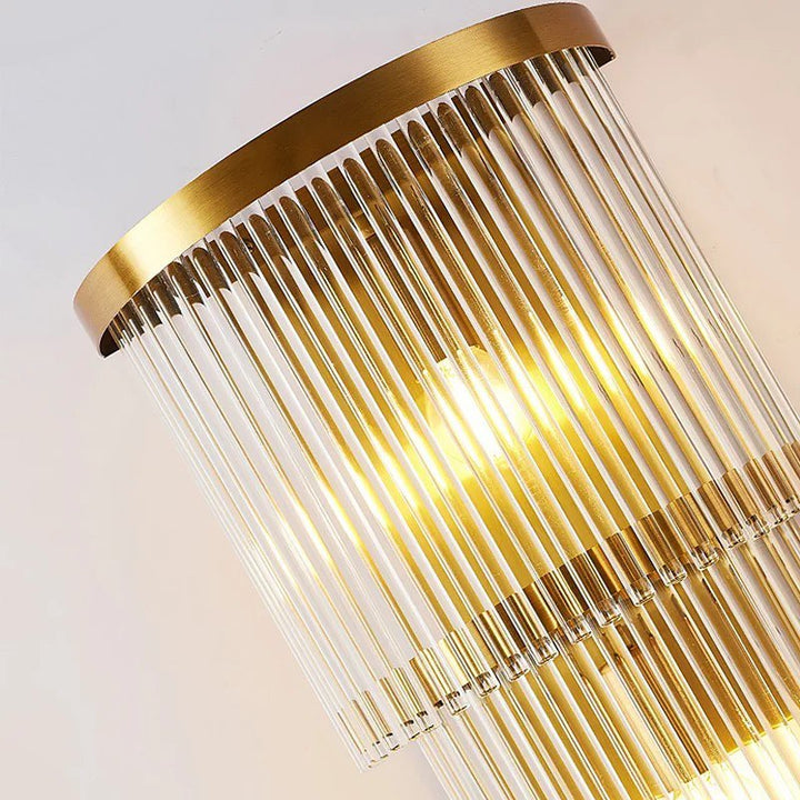 Luxury Wall Light with Gold Frame and Crystal Accents