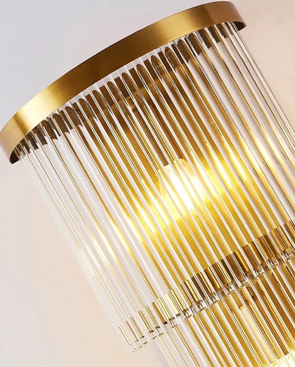 Elegant Gold Wall Light with Crystal Strands