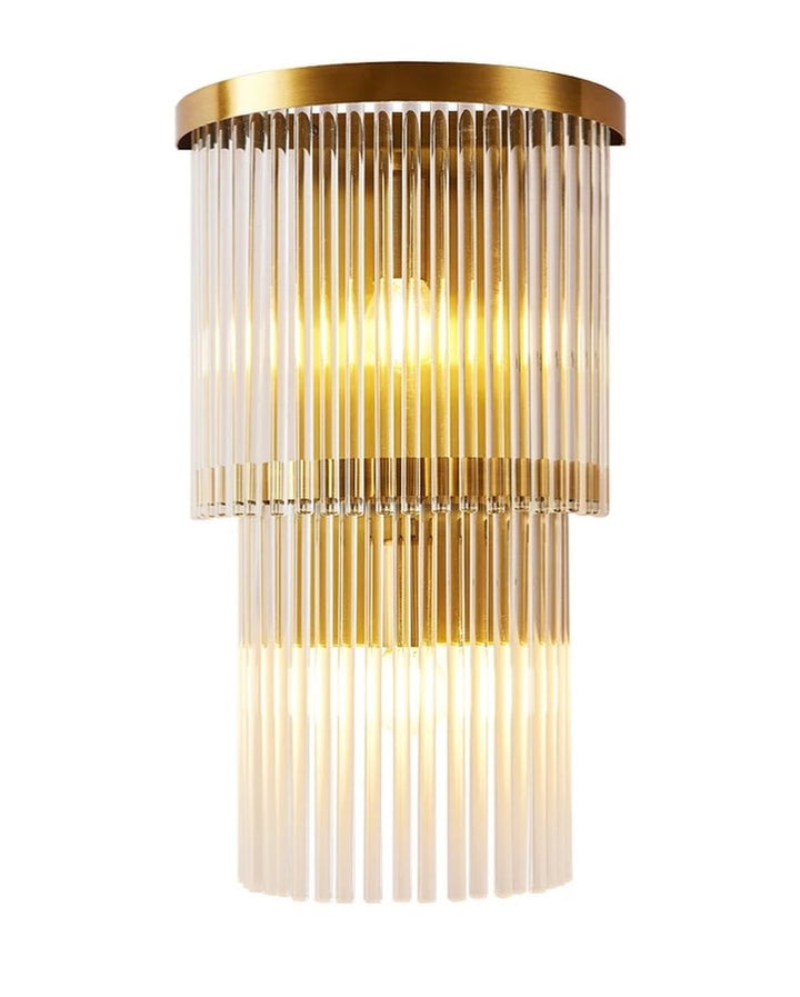 Elegant Gold Wall Light with Crystal Strands