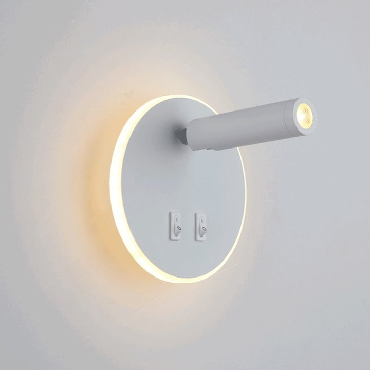 Modern Adjustable Wall Spotlight with White Finish