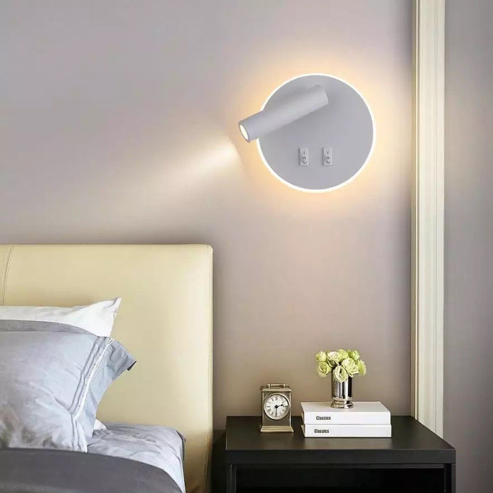 Modern Adjustable Wall Spotlight with White Finish