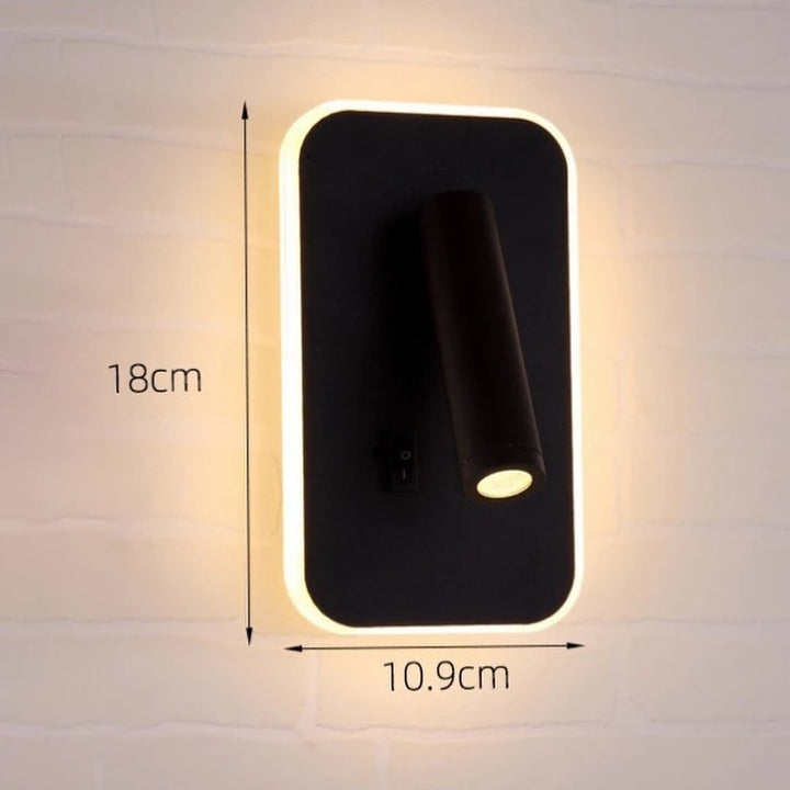 Modern Black Adjustable Wall Spotlight