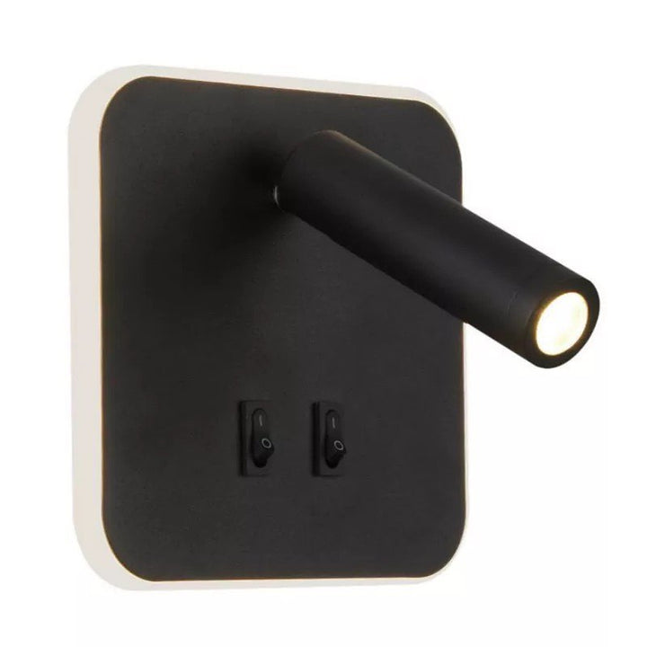 Modern Black Adjustable Wall Spotlight