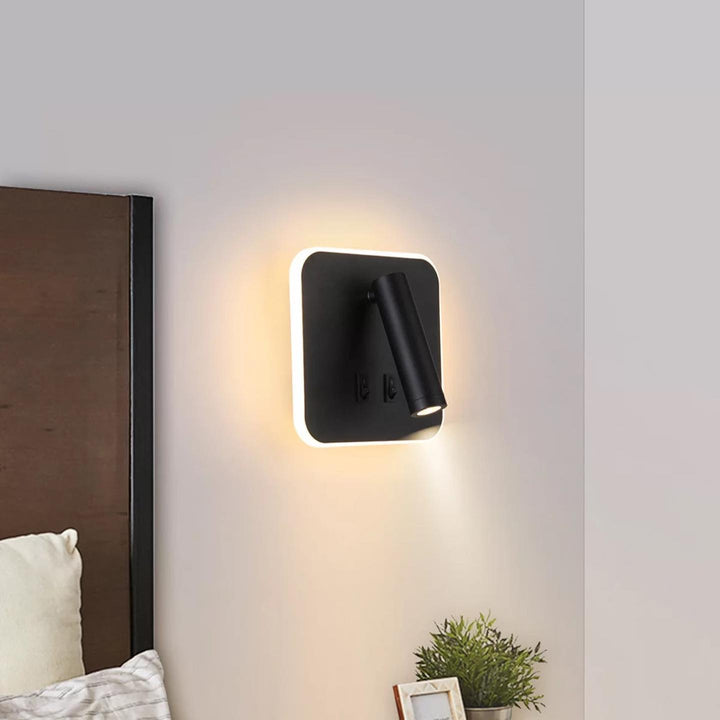 Modern Black Adjustable Wall Spotlight