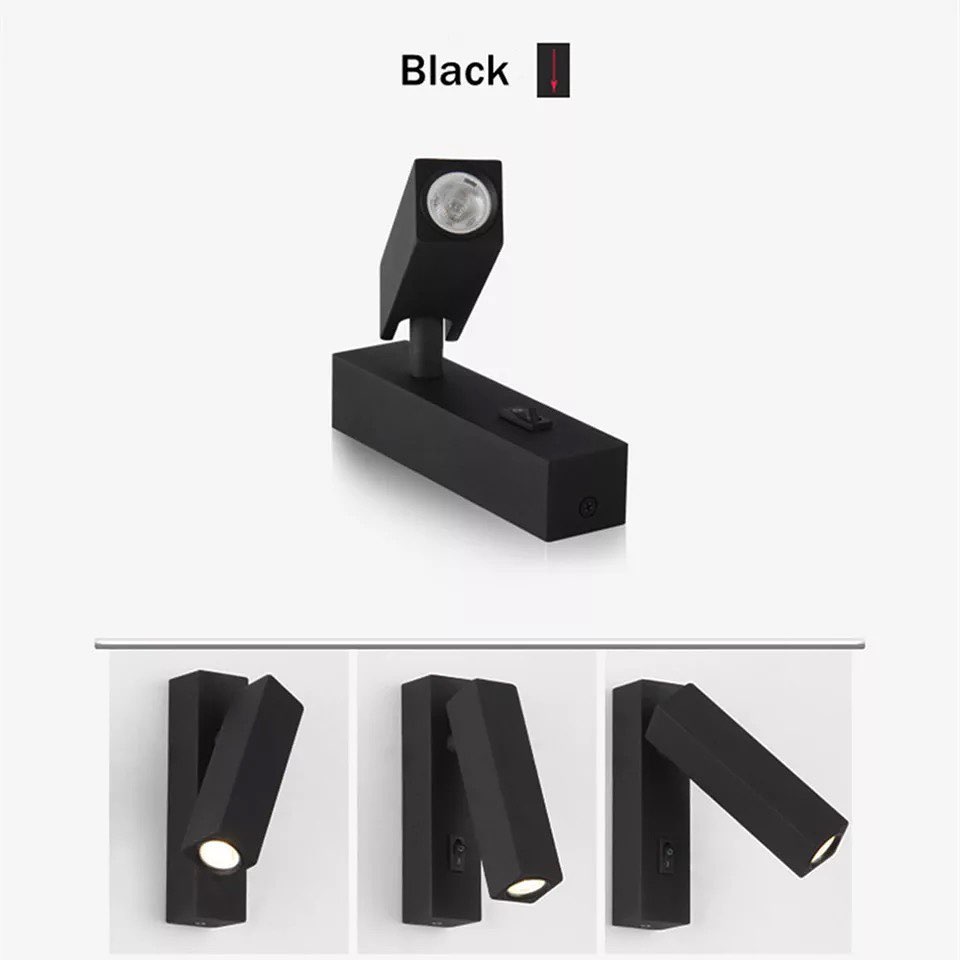 Minimalist LED Black Wall Light with Adjustable Arm