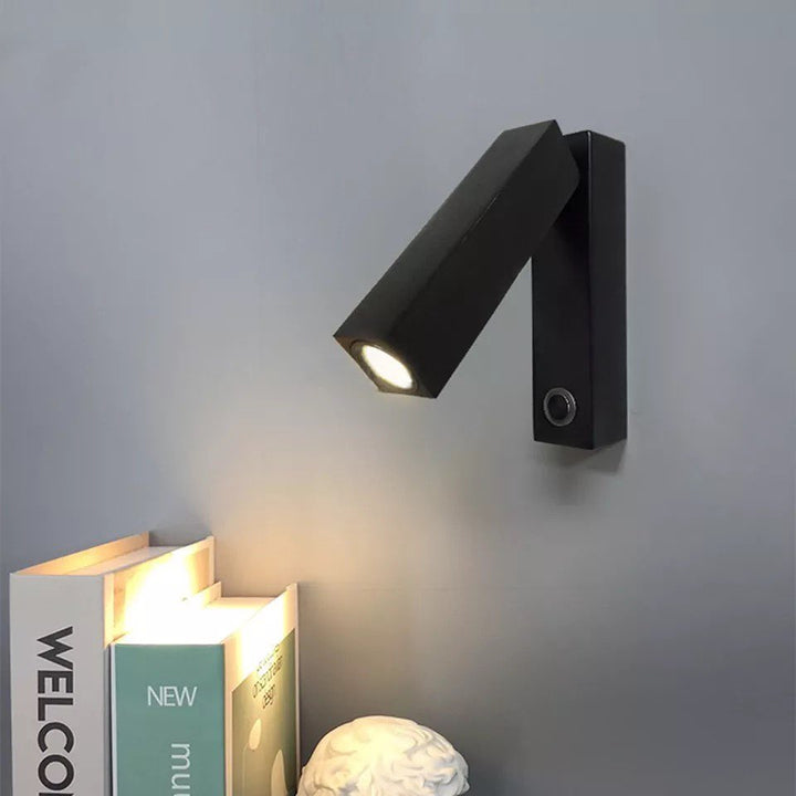 Minimalist LED Black Wall Light with Adjustable Arm