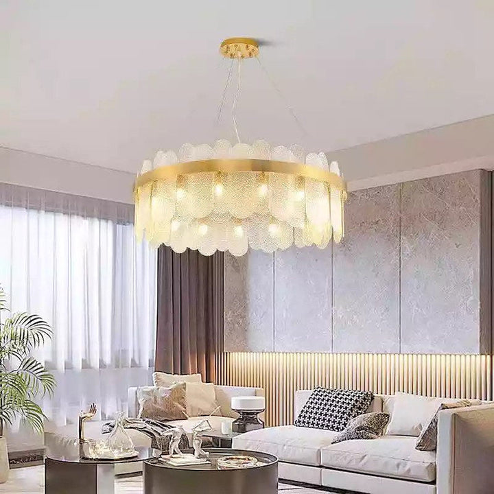 Elegant Gold Ring Chandelier