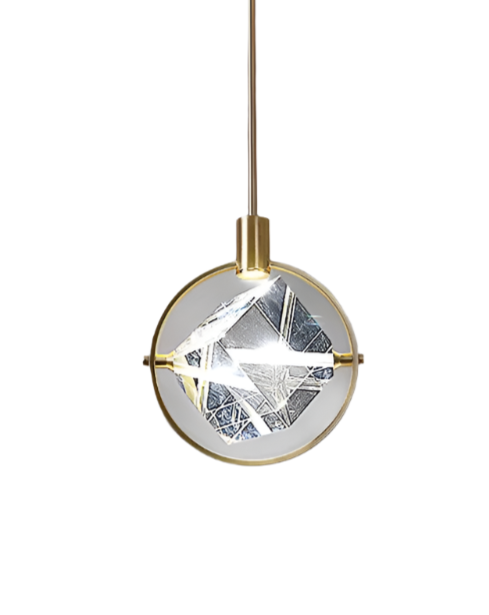 Modern Crystal Pendant Light with Gold Finish