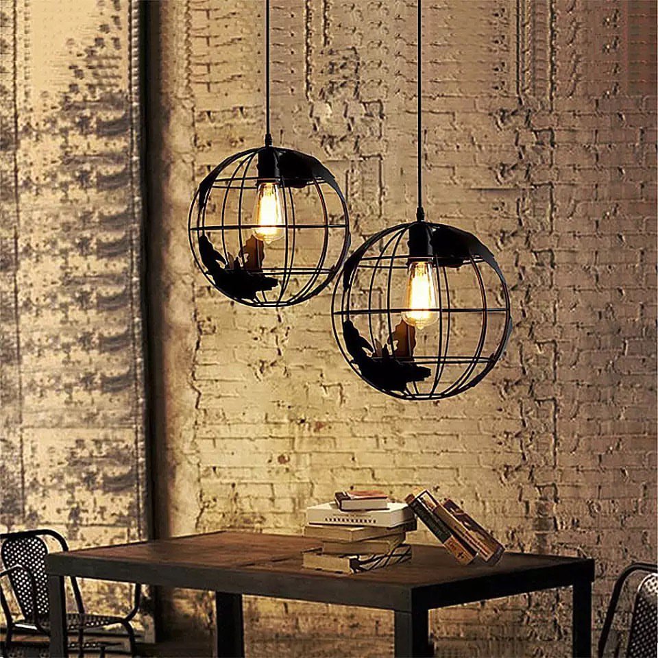 Modern Globe Pendant Lights with Map Design