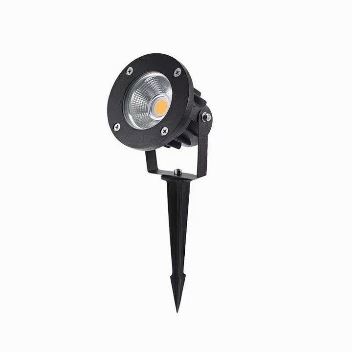 Black Outdoor 10 watt LED Spotlight with Ground Spike