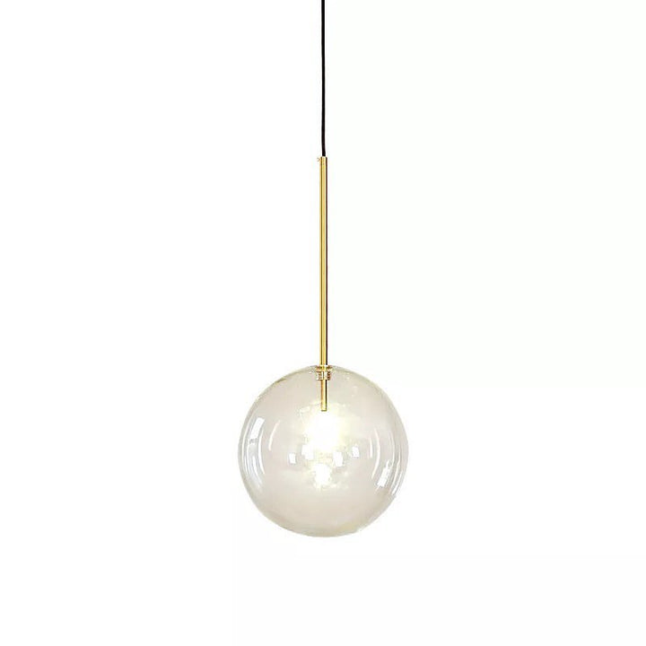 Modern Glass Globe Pendant Lights with Gold Accents