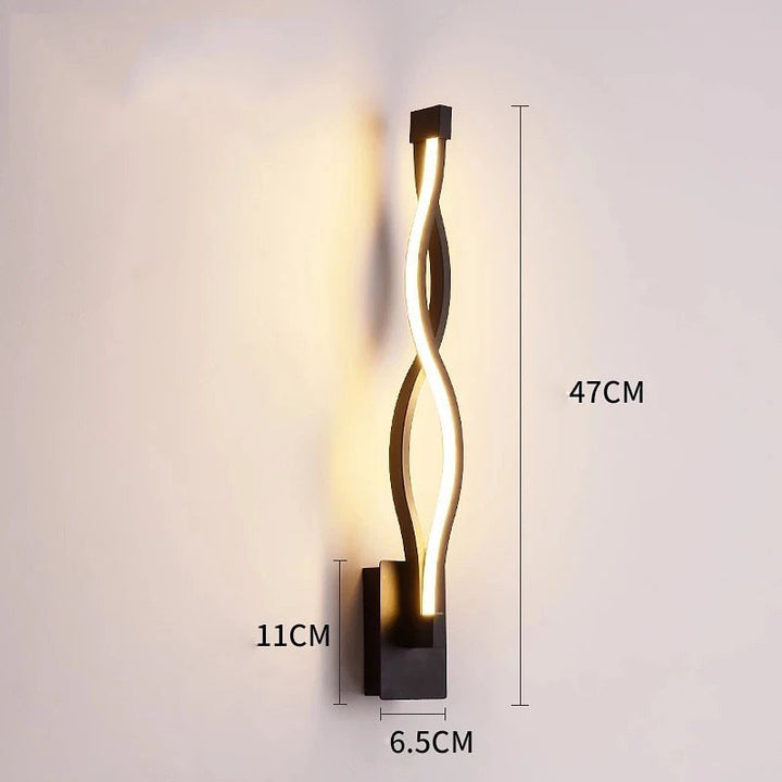 Modern Twisted LED Wall Light