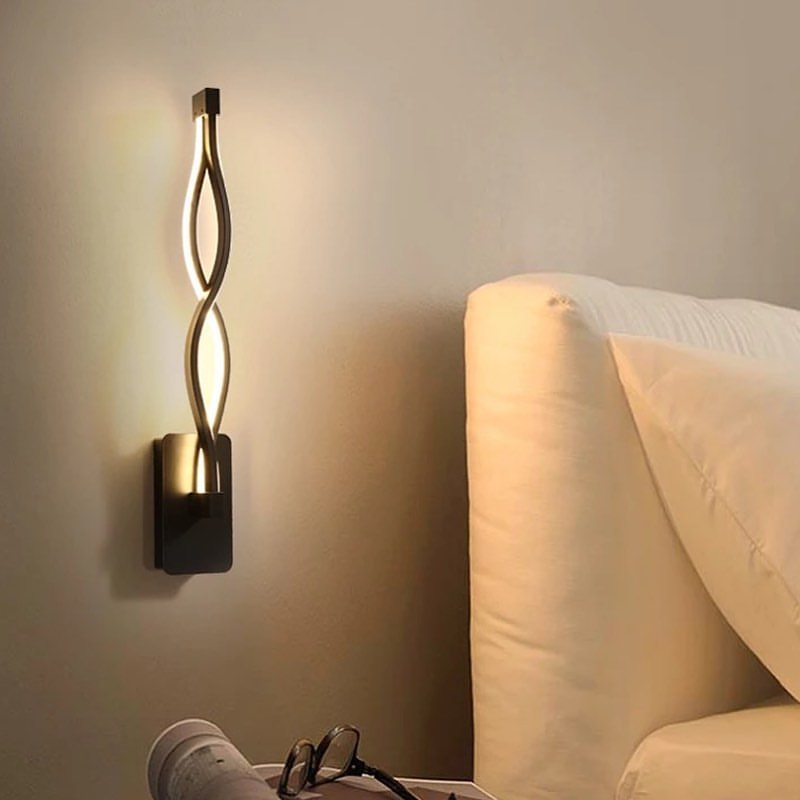 Modern Twisted LED Wall Light