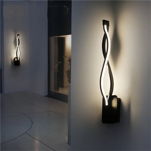 Modern Twisted LED Wall Light