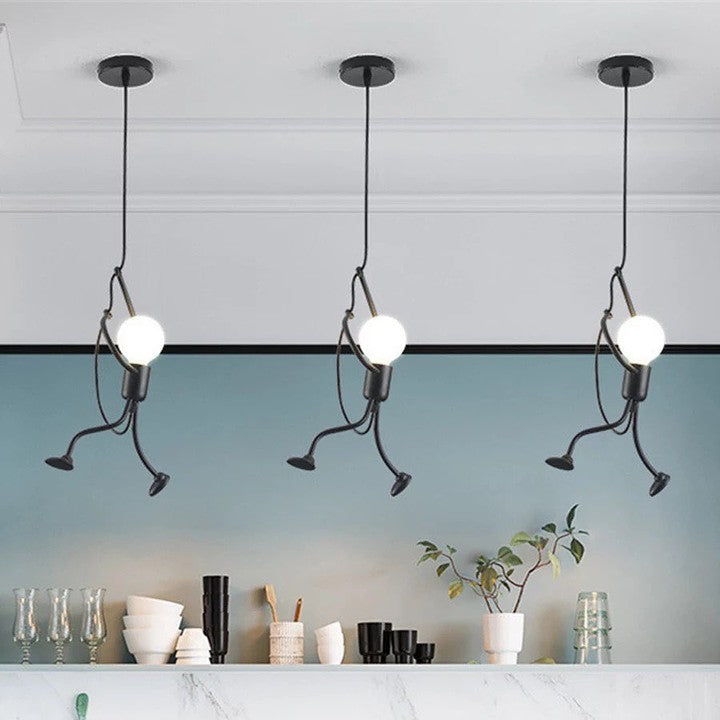 Playful Monkey Hanging Pendant Light