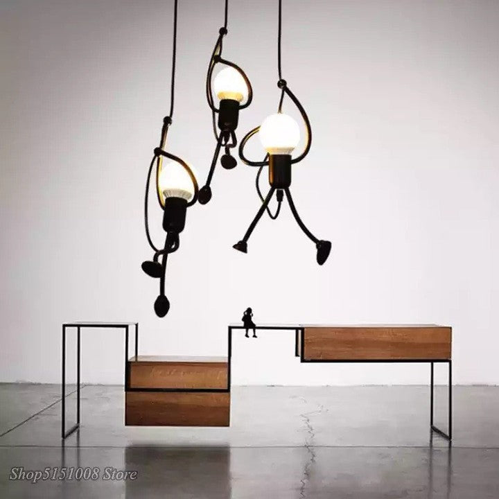 Playful Monkey Hanging Pendant Light