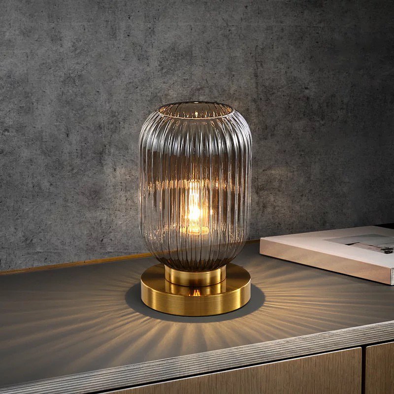 Gold Glass Table Lamp