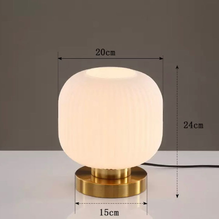 Gold Glass Table Lamp