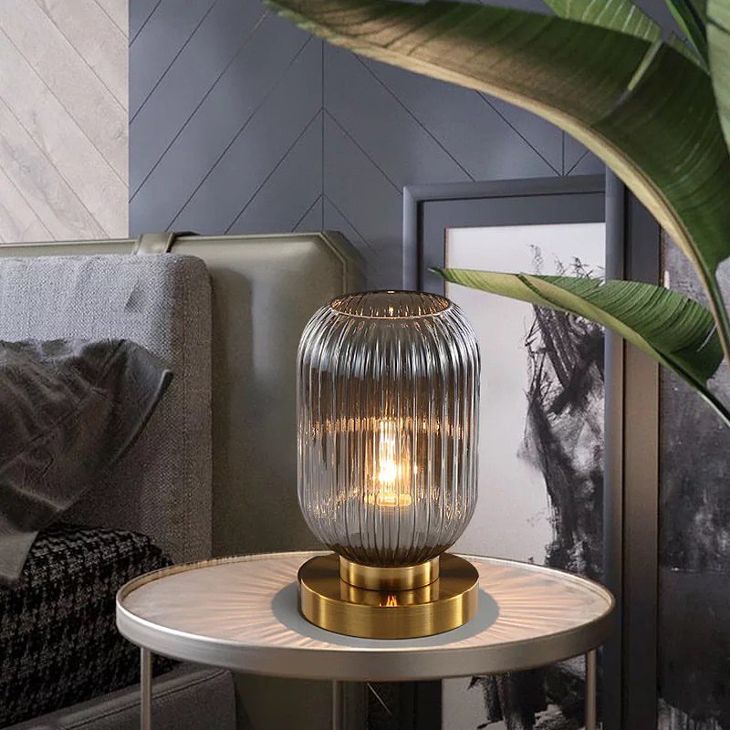 Gold Glass Table Lamp