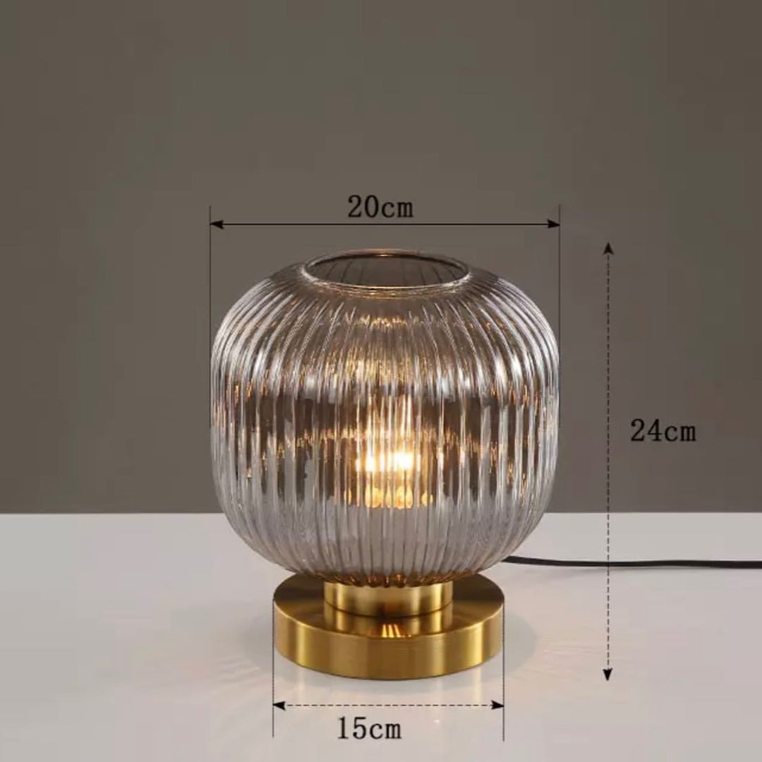 Gold Glass Table Lamp