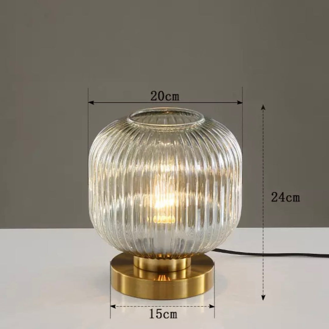 Gold Glass Table Lamp