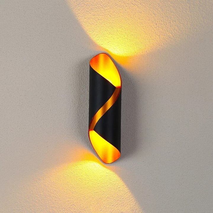 Waterproof LED Outdoor Bollard Light with Black and Gold Finish