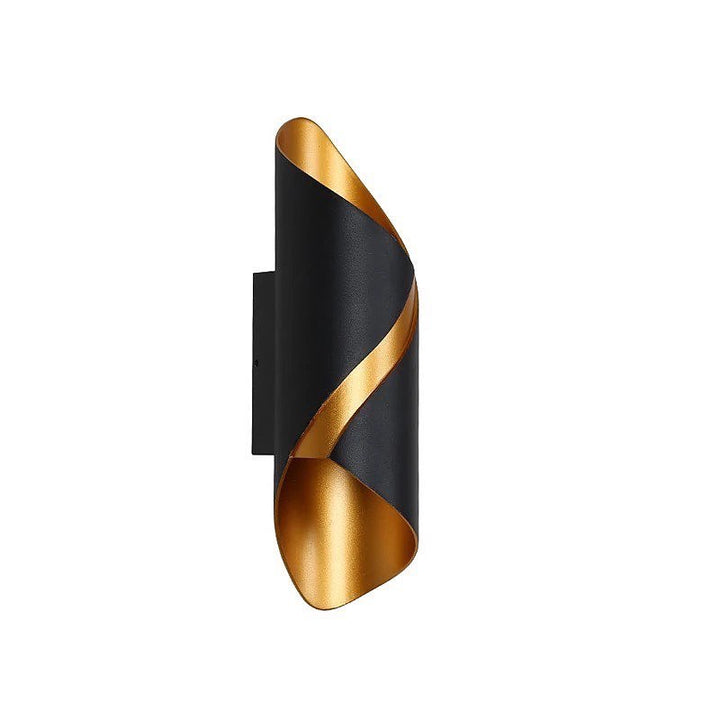 Waterproof LED Outdoor Bollard Light with Black and Gold Finish