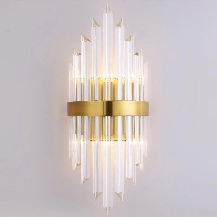 Luxury Crystal Wall Sconce with Gold Finish