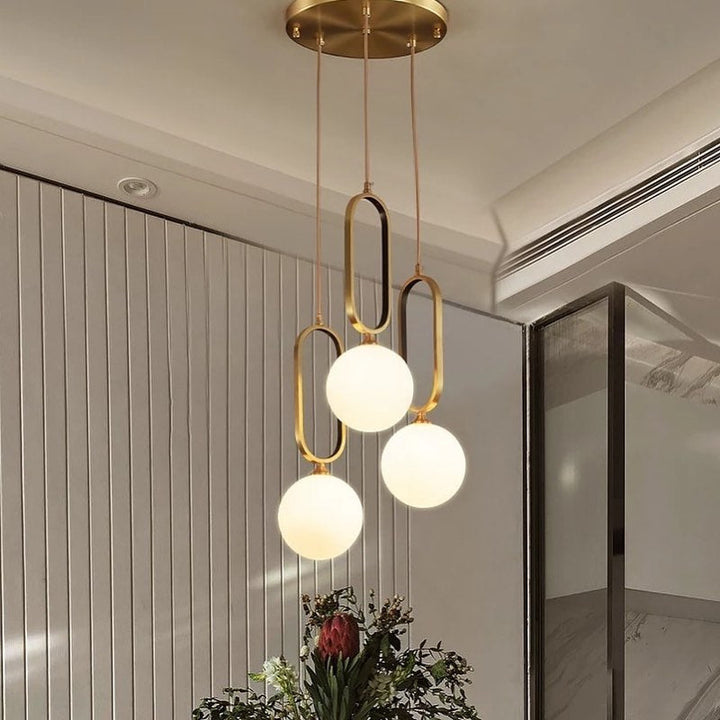 Modern Pendant Light with Triple Globe Design