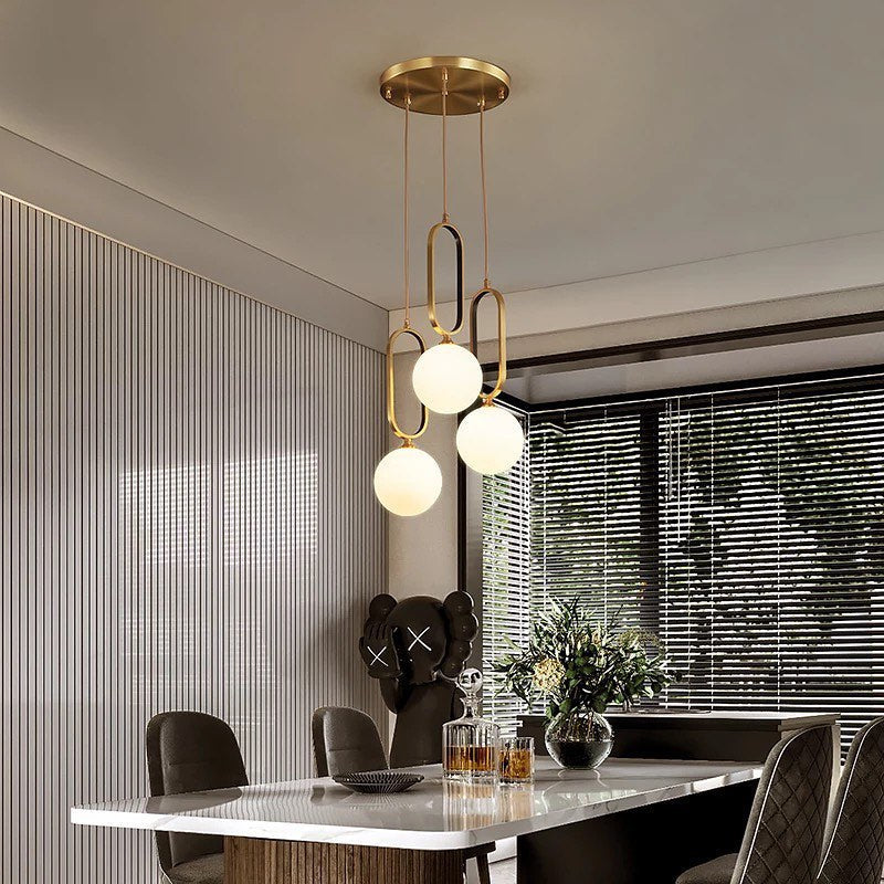 Modern Pendant Light with Triple Globe Design