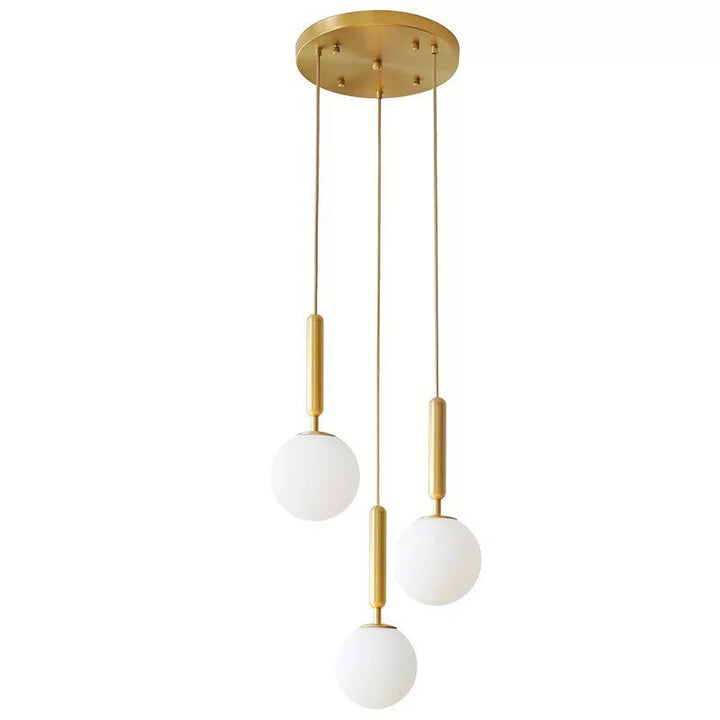 Modern Staircase Pendant Light with Globe Design