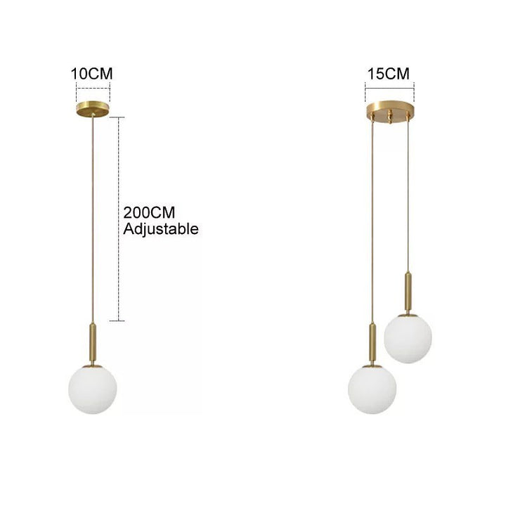 Modern Staircase Pendant Light with Globe Design