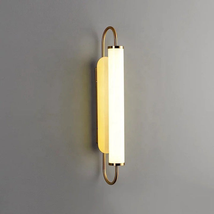 Modern LED Wall Light with Sleek Golden Frame